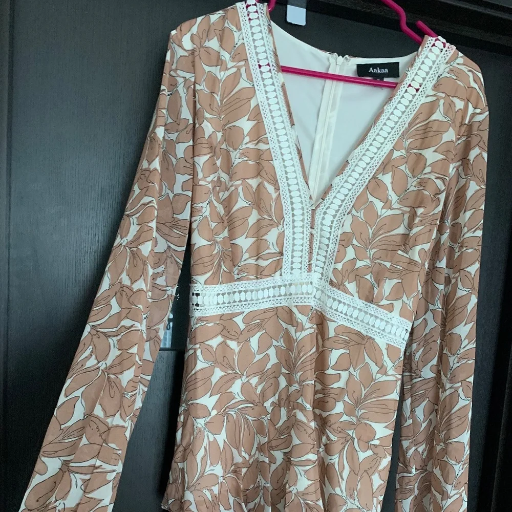 Printed Crochet Ruffle Dress - Picture 2 of 6